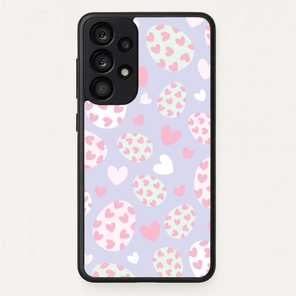 Heart Easter Eggs Pattern - Easter Phone Case for Galaxy A33