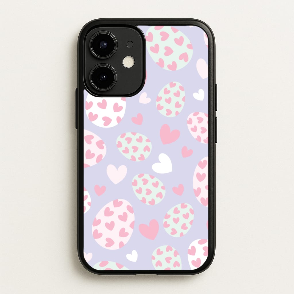 Heart Easter Eggs Pattern - Easter Phone Case for iPhone 12 Mini