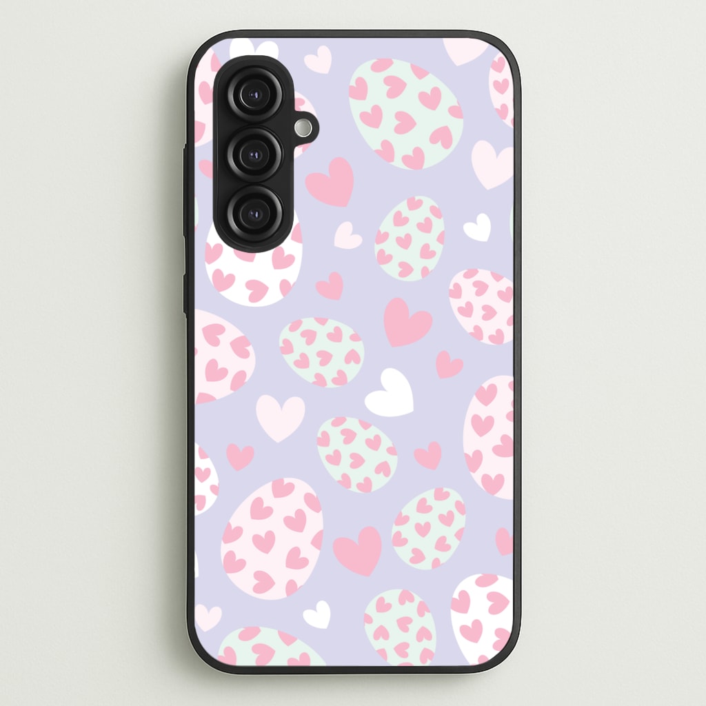 Heart Easter Eggs Pattern - Easter Phone Case for Galaxy S23FE
