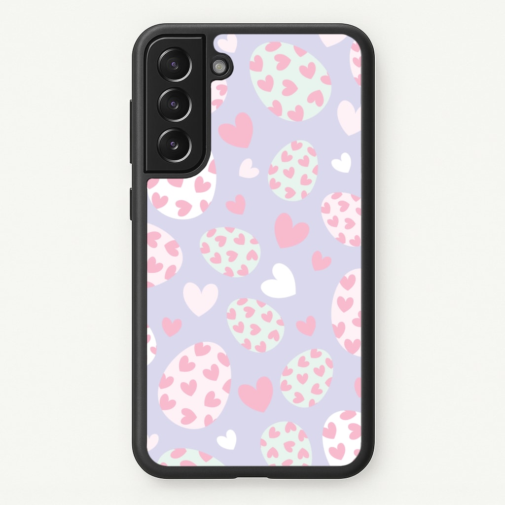 Heart Easter Eggs Pattern - Easter Phone Case for Galaxy S21