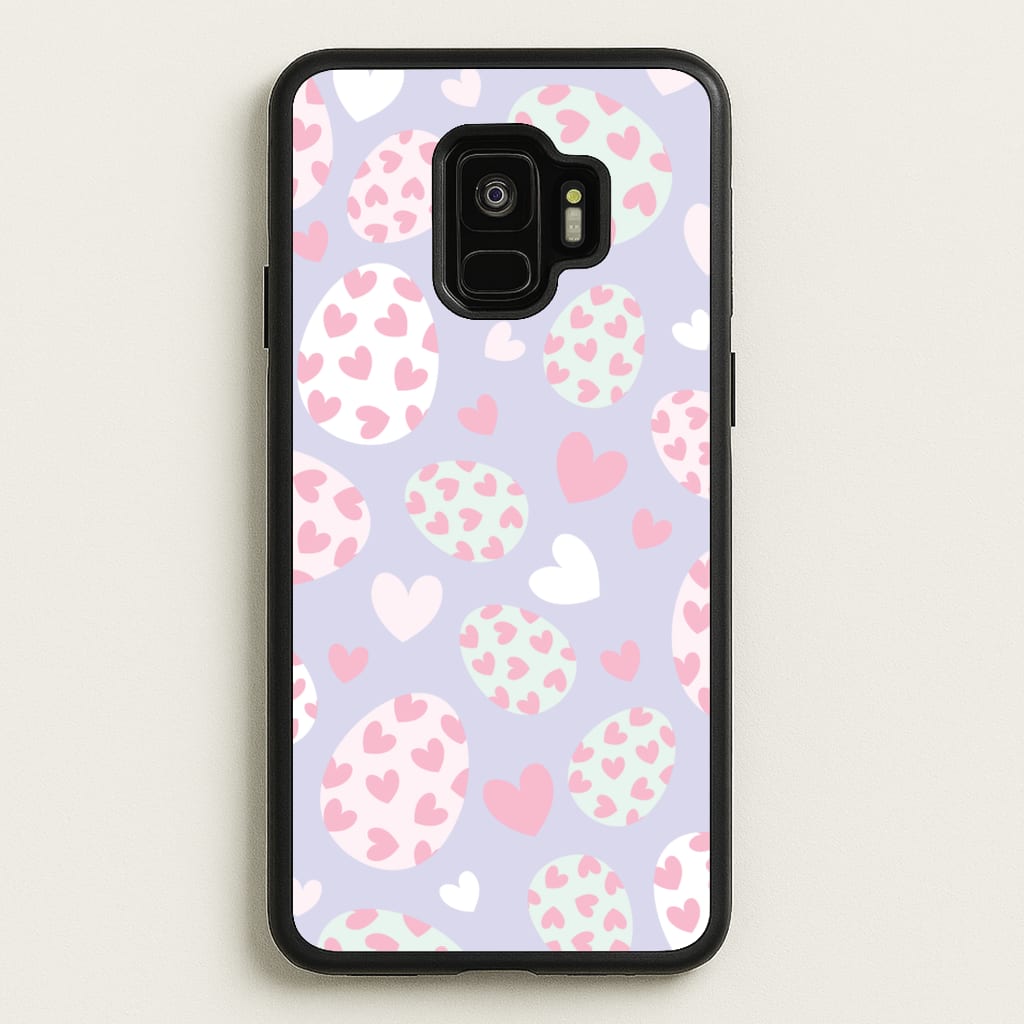Heart Easter Eggs Pattern - Easter Phone Case for Galaxy S9