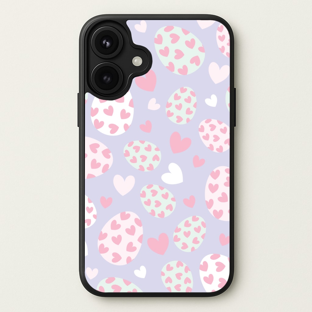 Heart Easter Eggs Pattern Phone Case for iPhone 17