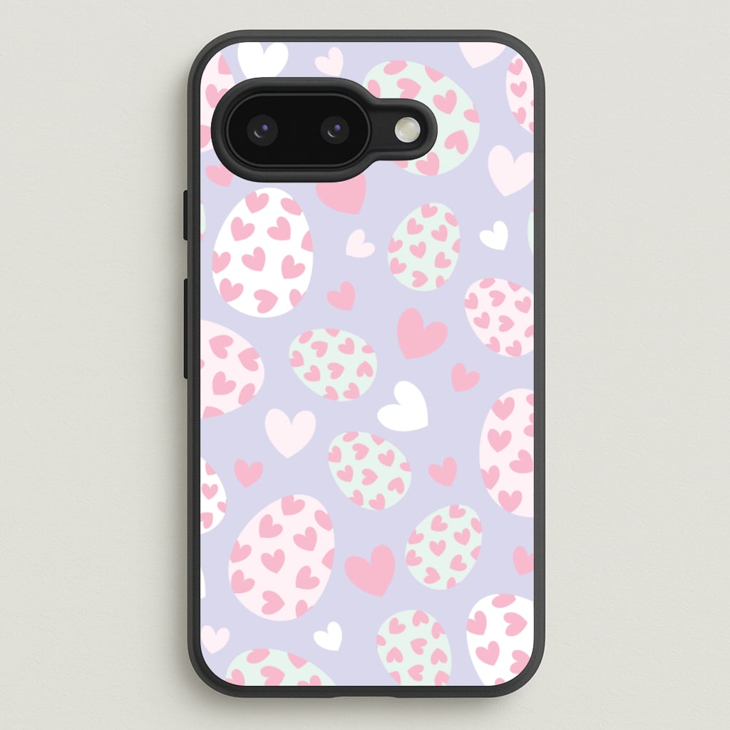Heart Easter Eggs Pattern - Easter Phone Case for Google Pixel 9a