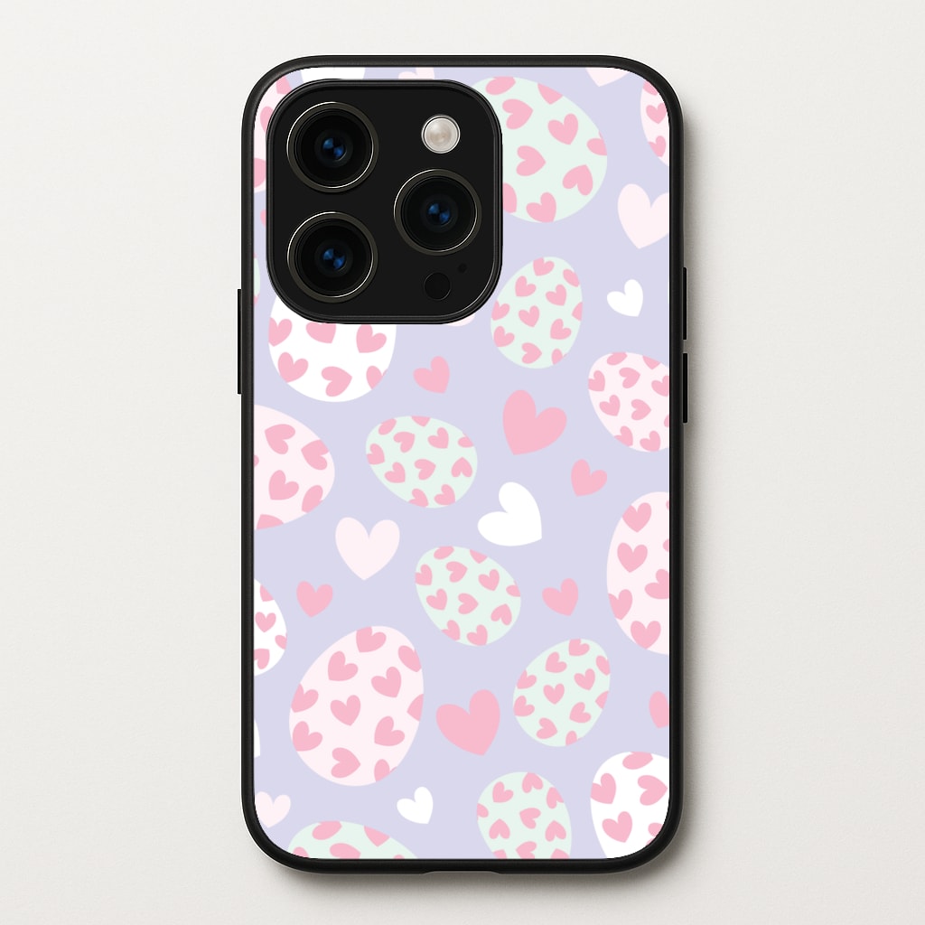 Heart Easter Eggs Pattern - Easter Phone Case for iPhone 15 Pro Max