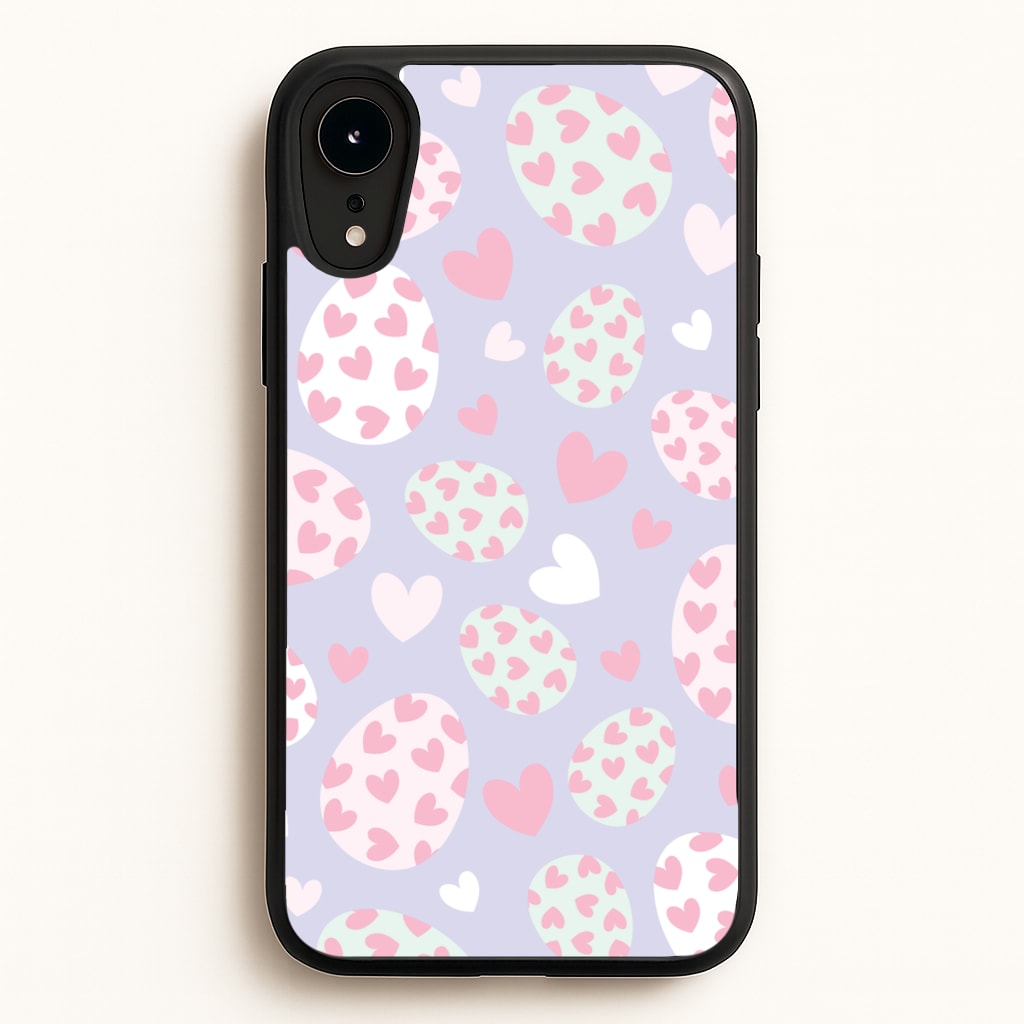 Heart Easter Eggs Pattern - Easter Phone Case for iPhone XR