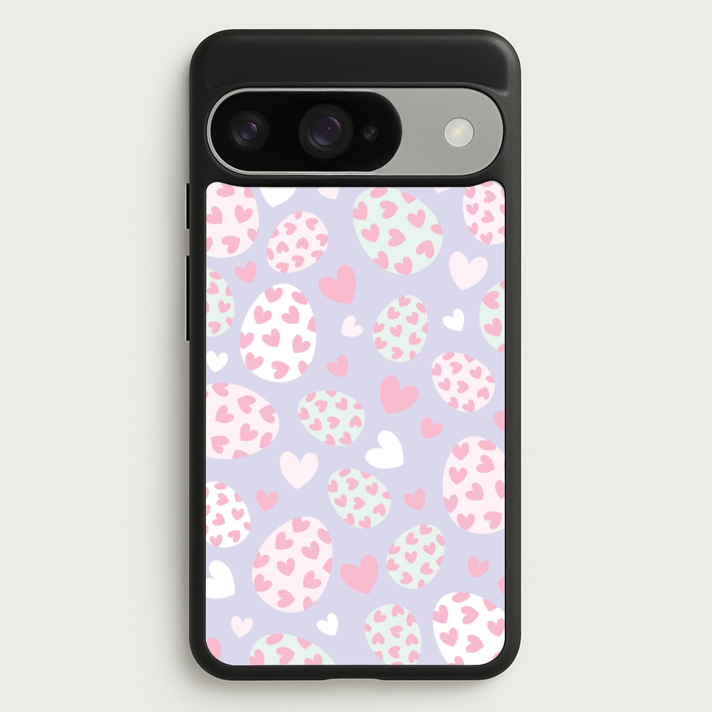 Heart Easter Eggs Pattern Phone Case for Google Pixel 10 / 10 Pro