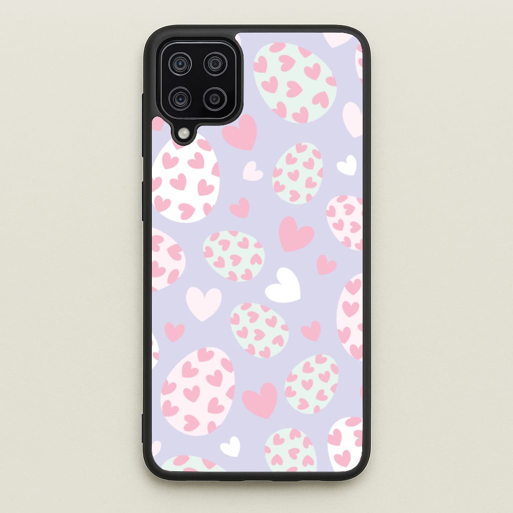 Heart Easter Eggs Pattern - Easter Phone Case for Galaxy A12