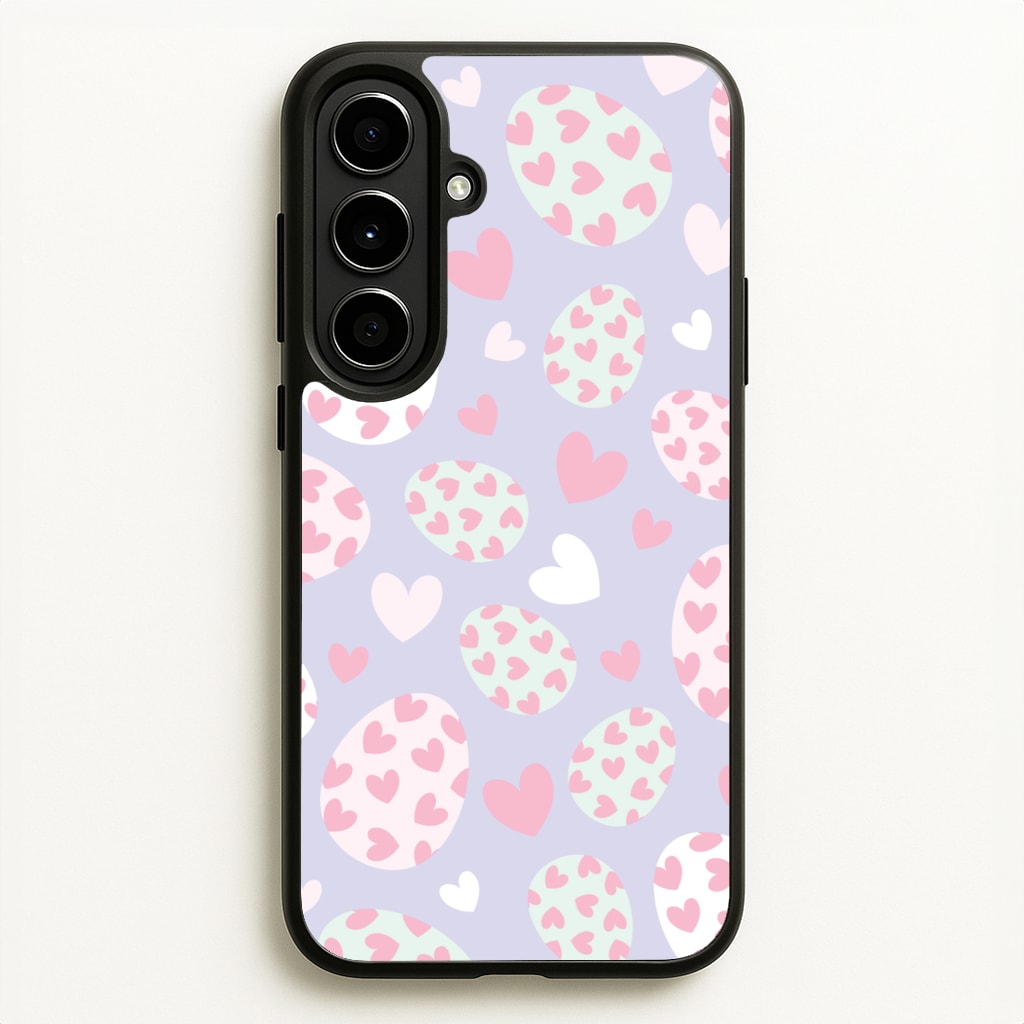 Heart Easter Eggs Pattern - Easter Phone Case for Galaxy A56
