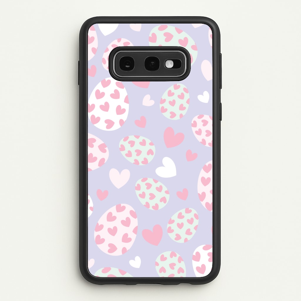 Heart Easter Eggs Pattern - Easter Phone Case for Galaxy S10e