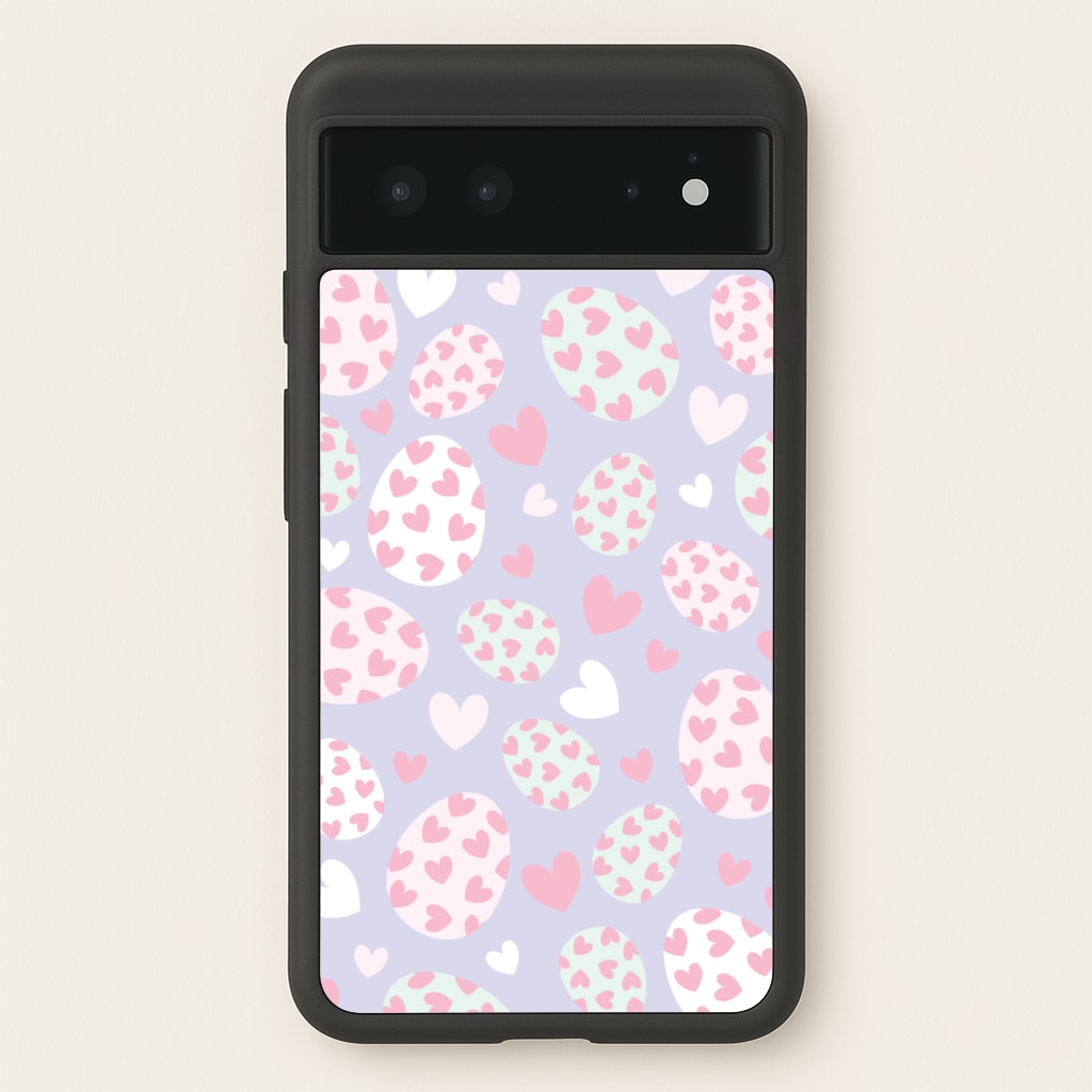 Heart Easter Eggs Pattern - Easter Phone Case for Google Pixel 6
