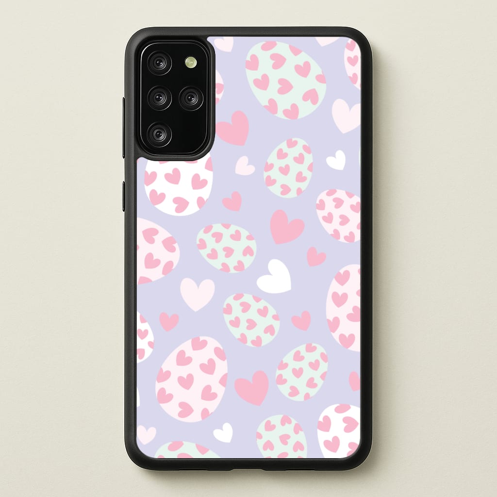 Heart Easter Eggs Pattern - Easter Phone Case for Galaxy S20 Plus