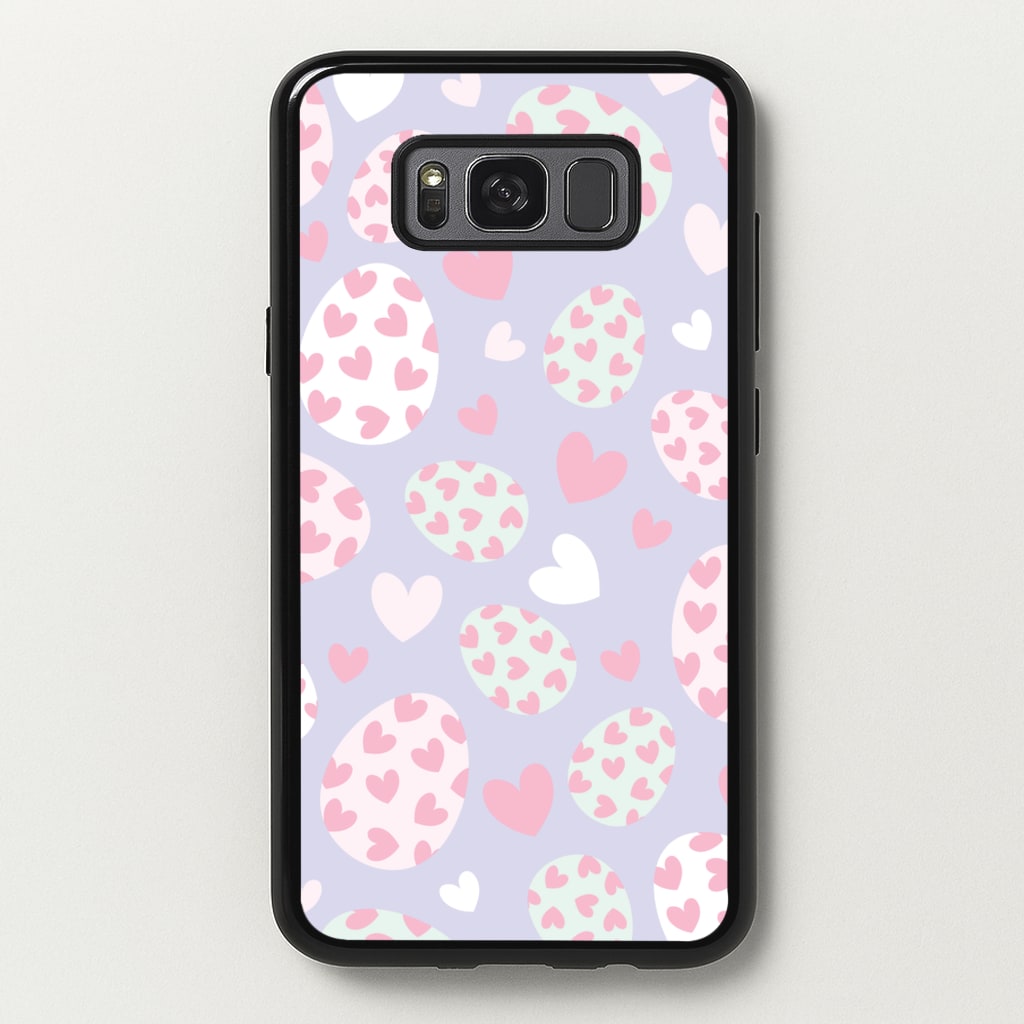 Heart Easter Eggs Pattern - Easter Phone Case for Galaxy S8 Plus