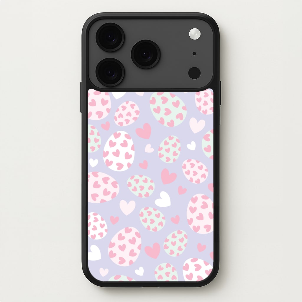 Heart Easter Eggs Pattern Phone Case for iPhone 17 Pro Max