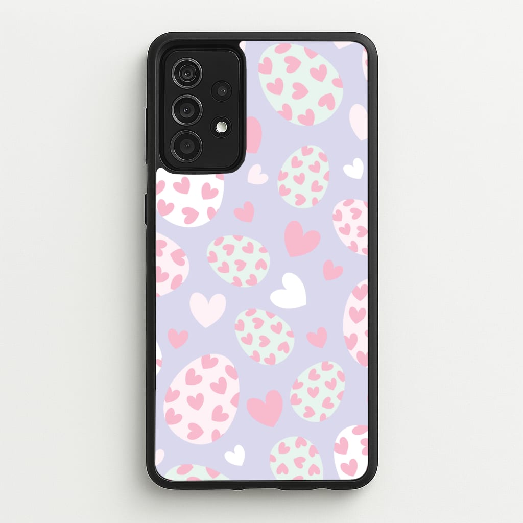Heart Easter Eggs Pattern - Easter Phone Case for Galaxy A52 / A52s