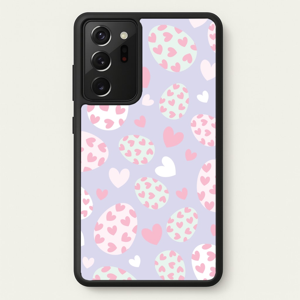 Heart Easter Eggs Pattern - Easter Phone Case for Galaxy Note 20 Ultra