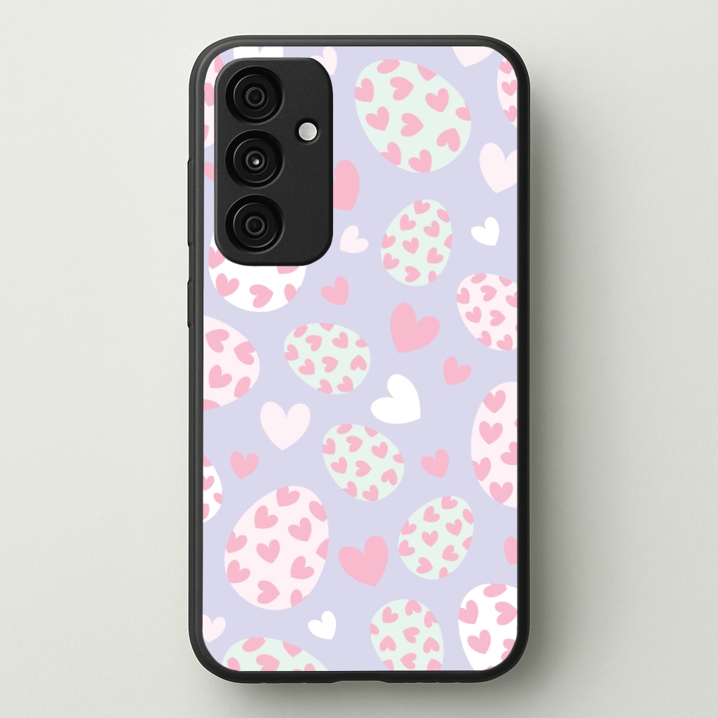 Heart Easter Eggs Pattern - Easter Phone Case for Galaxy A35
