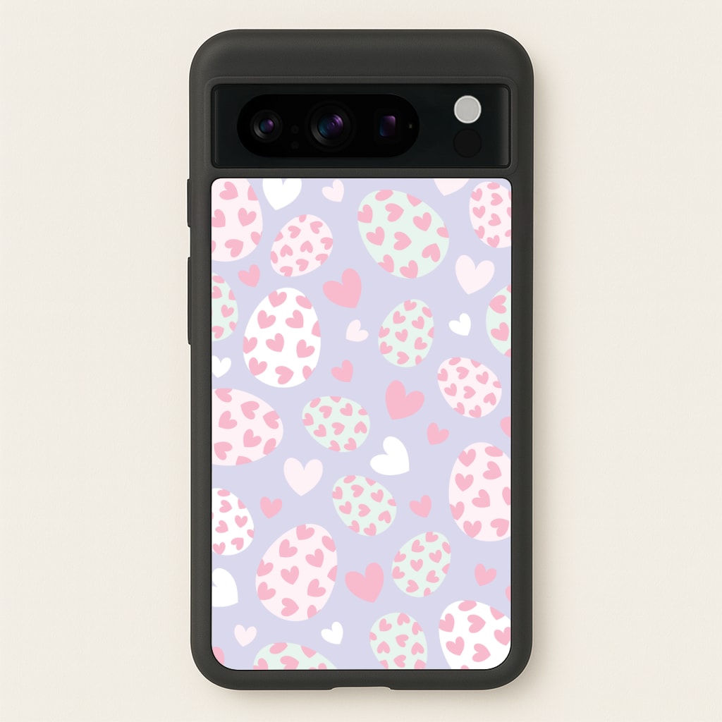 Heart Easter Eggs Pattern - Easter Phone Case for Google Pixel 8 Pro