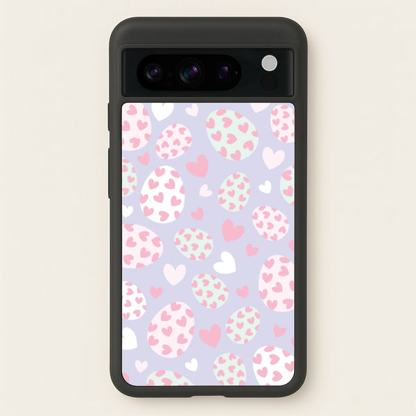 Heart Easter Eggs Pattern - Easter Phone Case for Google Pixel 8 Pro
