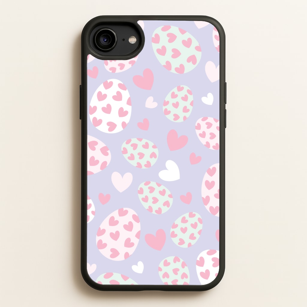 Heart Easter Eggs Pattern - Easter Phone Case for iPhone 6 / 7 / 8 / SE