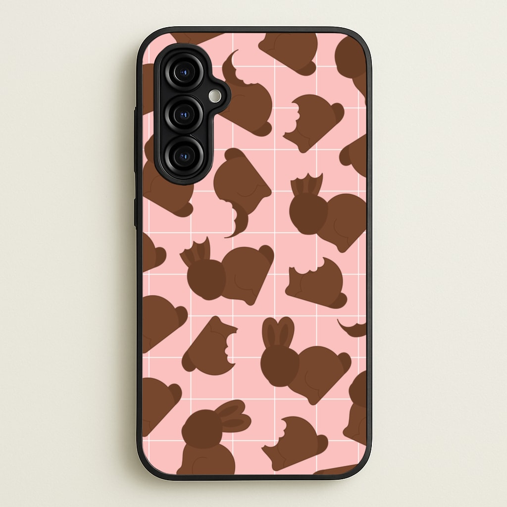 Chocolate Easter Bunny Pattern - Easter Phone Case for Galaxy A54