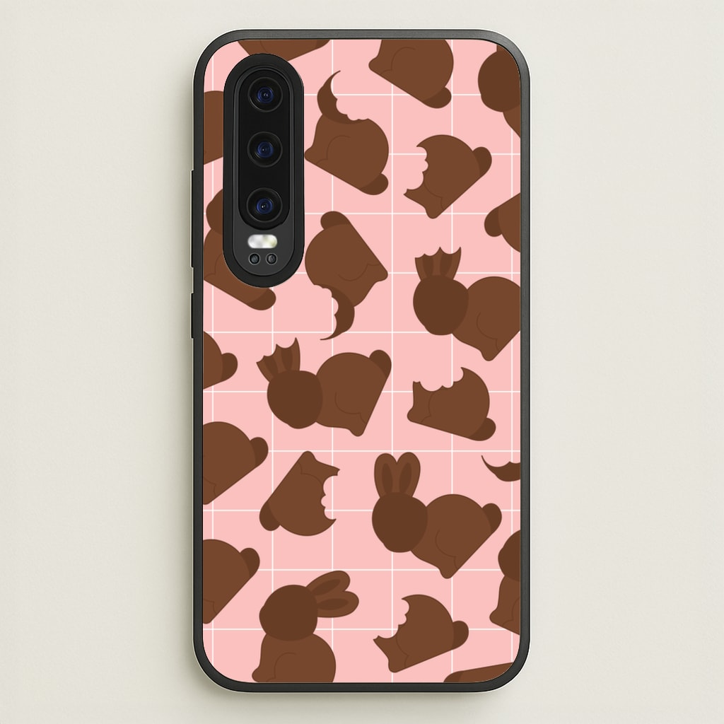 Chocolate Easter Bunny Pattern - Easter Phone Case for Huawei P30