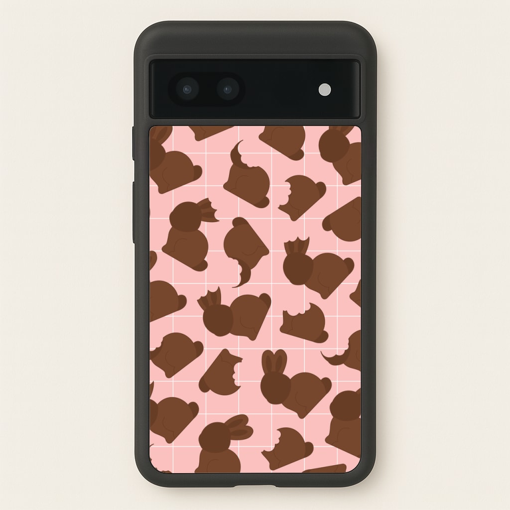 Chocolate Easter Bunny Pattern - Easter Phone Case for Google Pixel 6a