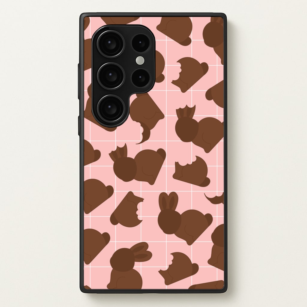Chocolate Easter Bunny Pattern - Easter Phone Case for Galaxy S24 Ultra