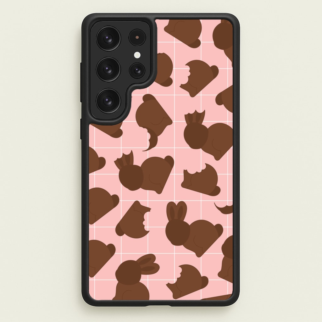 Chocolate Easter Bunny Pattern - Easter Phone Case for Galaxy S23 Ultra