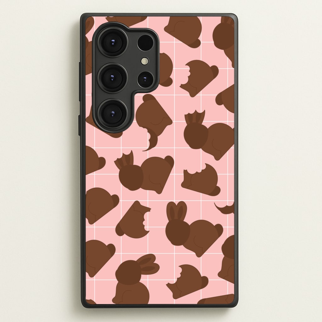 Chocolate Easter Bunny Pattern - Easter Phone Case for Galaxy S25 Ultra