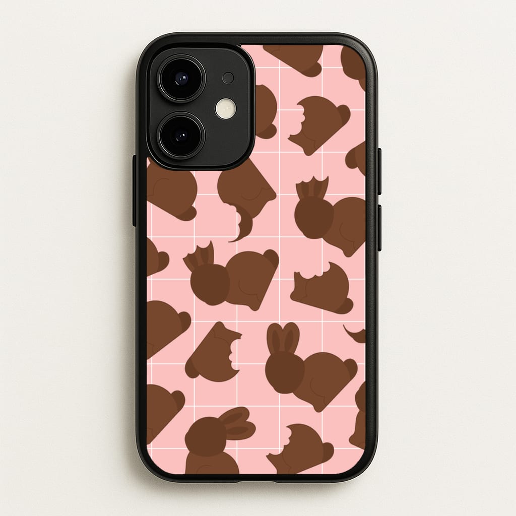 Chocolate Easter Bunny Pattern - Easter Phone Case for iPhone 12 / 12 Pro