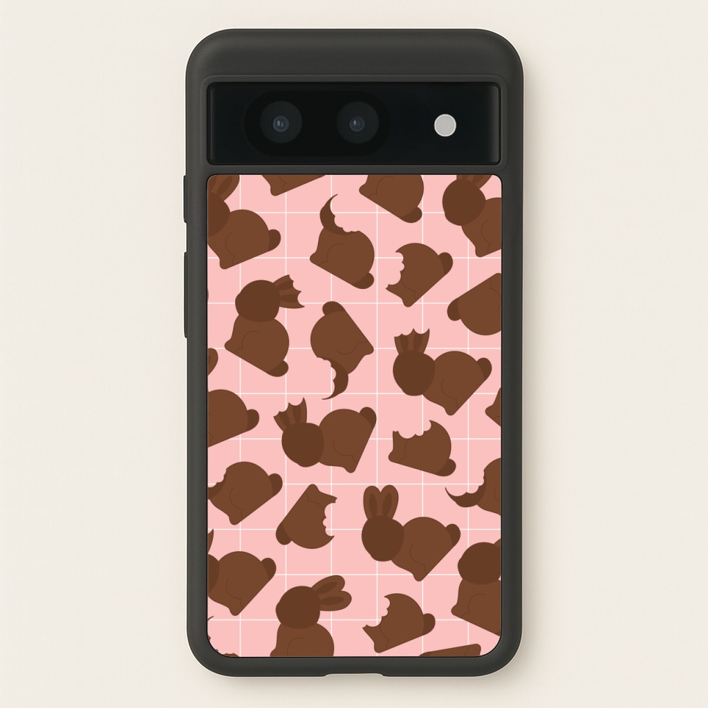 Chocolate Easter Bunny Pattern - Easter Phone Case for Google Pixel 8a