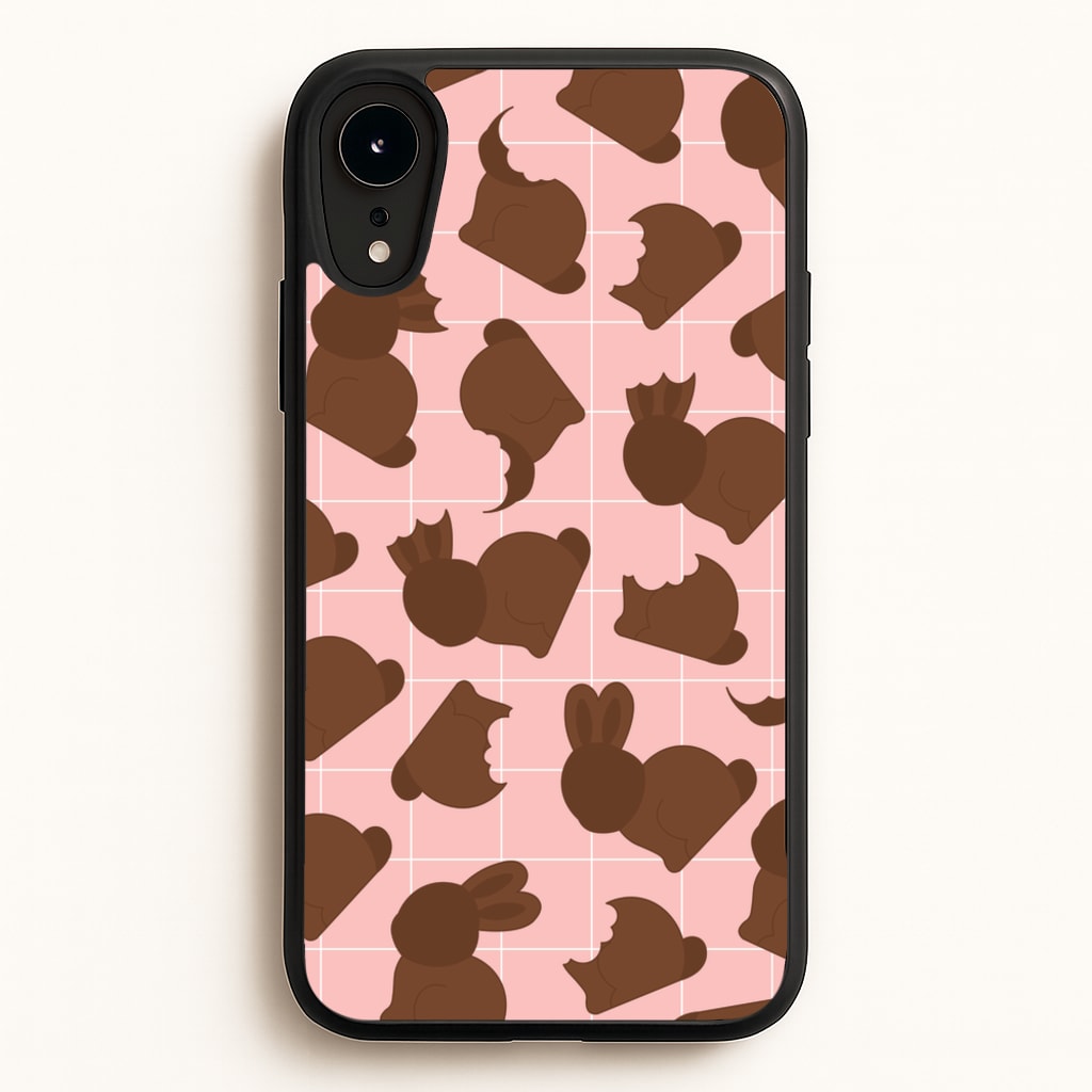Chocolate Easter Bunny Pattern - Easter Phone Case for iPhone XR