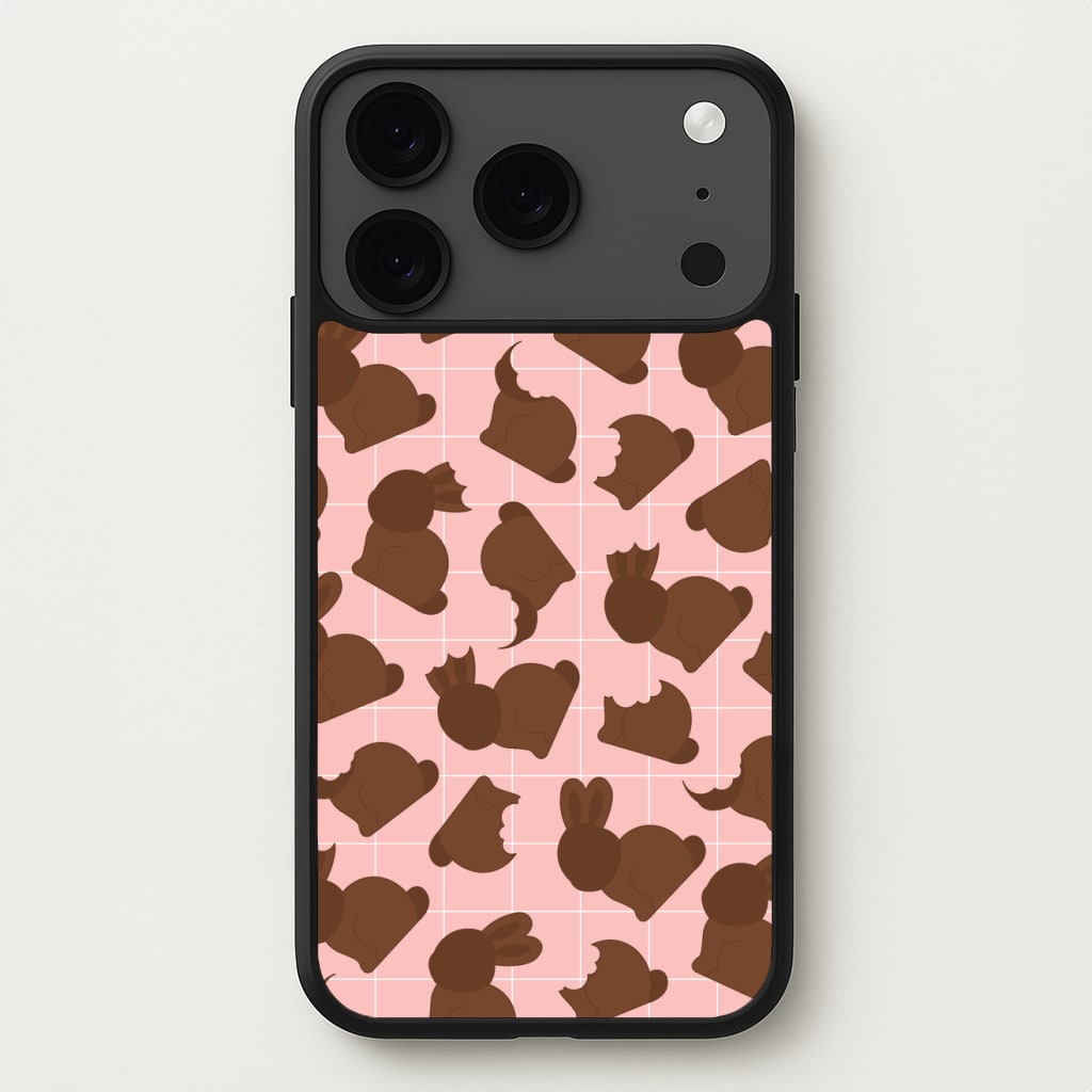 Chocolate Easter Bunny Pattern Phone Case for iPhone 17 Pro Max