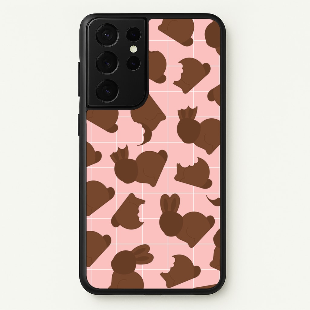 Chocolate Easter Bunny Pattern - Easter Phone Case for Galaxy S21 Ultra