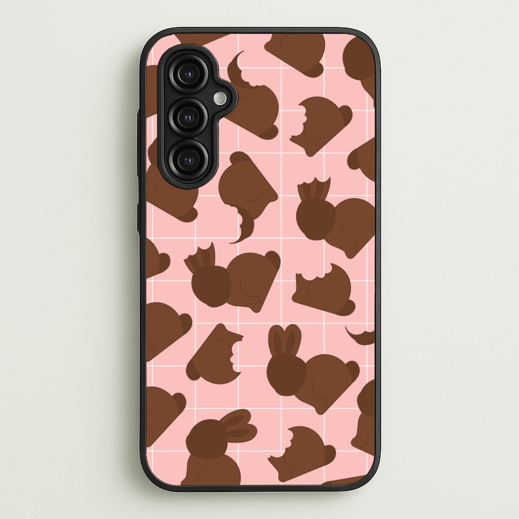 Chocolate Easter Bunny Pattern - Easter Phone Case for Galaxy A14