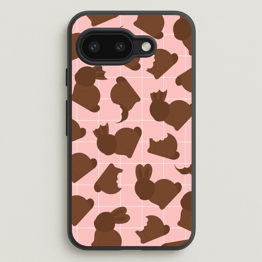 Chocolate Easter Bunny Pattern - Easter Phone Case for Google Pixel 9a