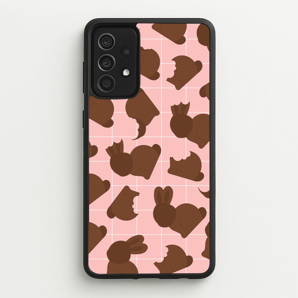 Chocolate Easter Bunny Pattern - Easter Phone Case for Galaxy A52 / A52s