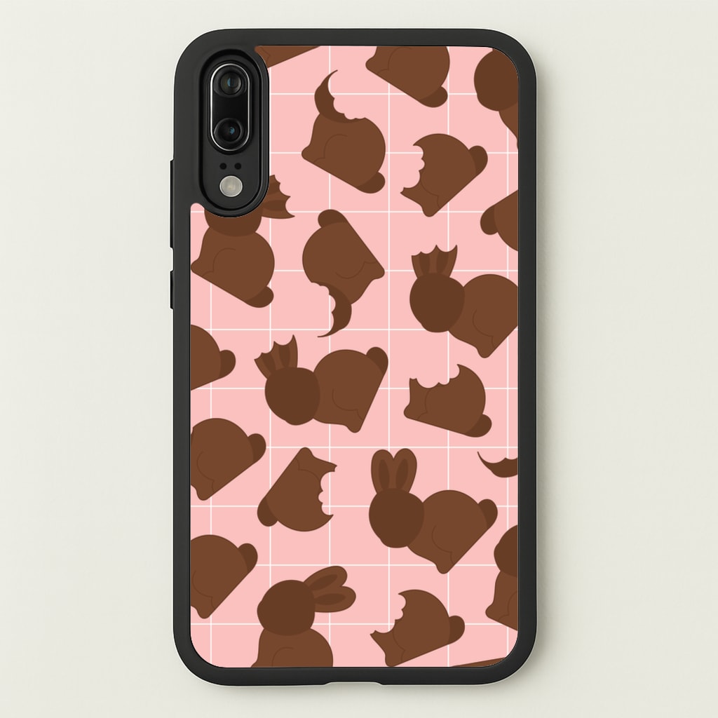 Chocolate Easter Bunny Pattern - Easter Phone Case for Huawei P20