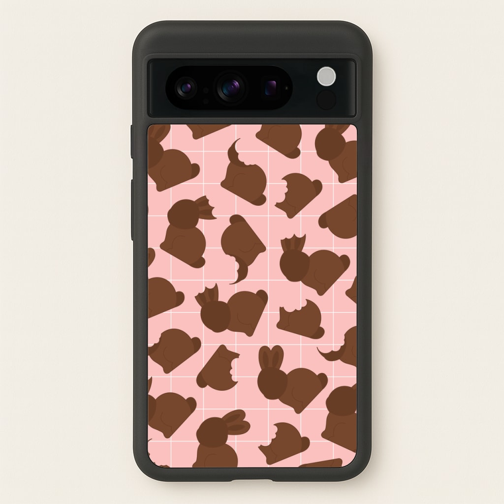 Chocolate Easter Bunny Pattern - Easter Phone Case for Google Pixel 8 Pro