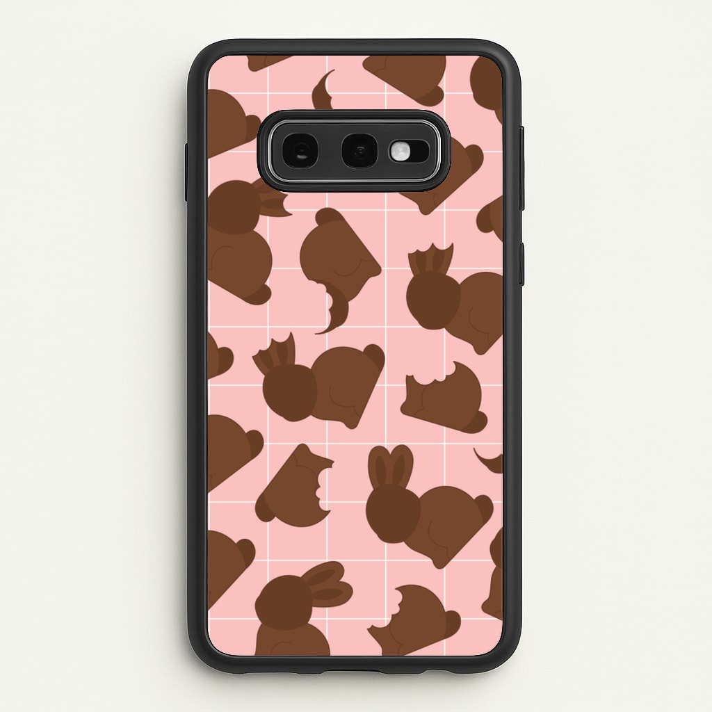 Chocolate Easter Bunny Pattern - Easter Phone Case for Galaxy S10e