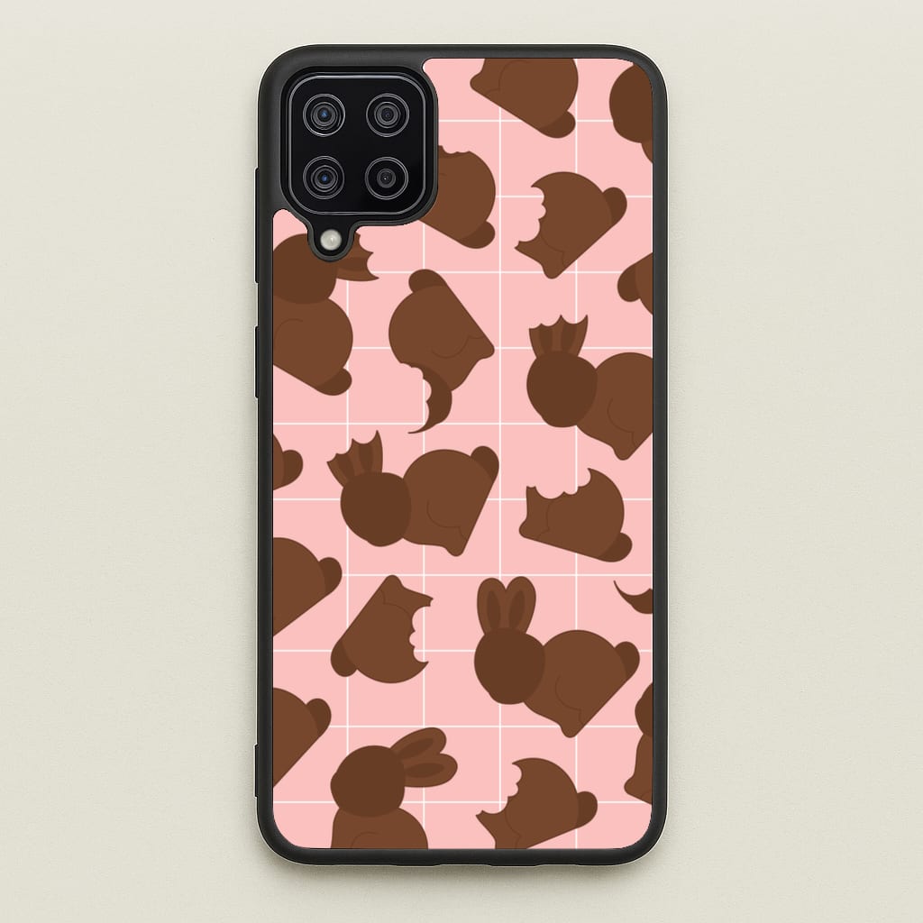 Chocolate Easter Bunny Pattern - Easter Phone Case for Galaxy A12