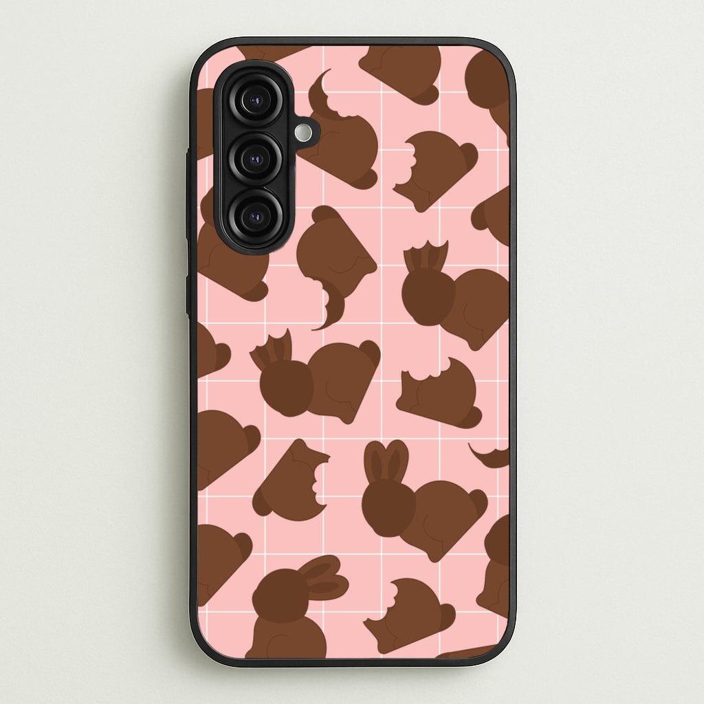 Chocolate Easter Bunny Pattern - Easter Phone Case for Galaxy A16
