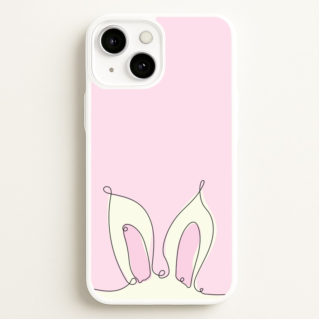 Outline Bunny Ears - Easter Phone Case for iPhone 13 Mini