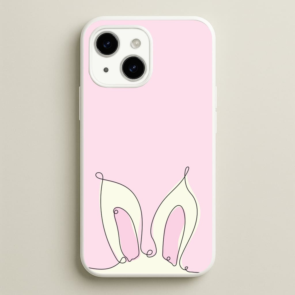 Outline Bunny Ears - Easter Phone Case for iPhone 15