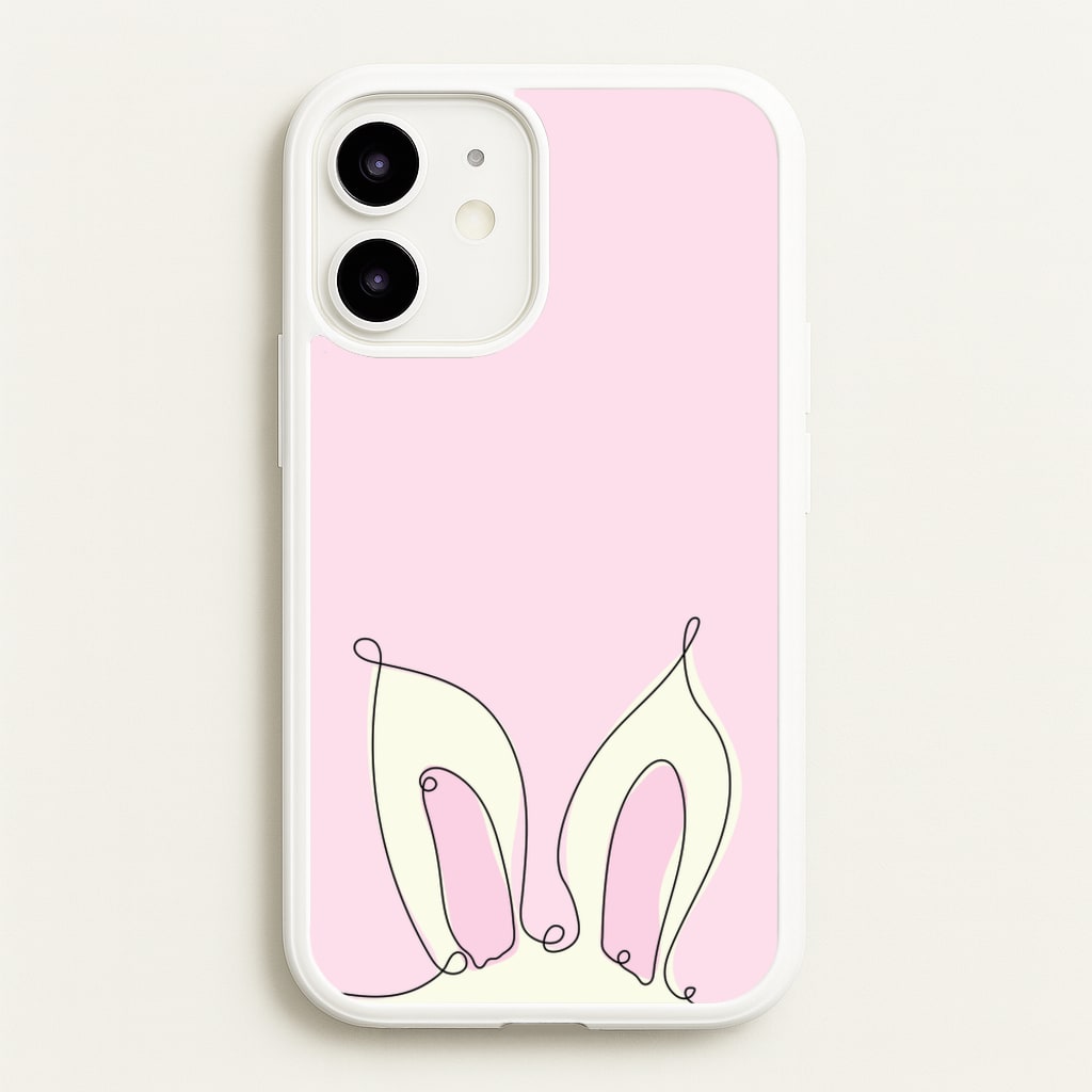 Outline Bunny Ears - Easter Phone Case for iPhone 12 / 12 Pro