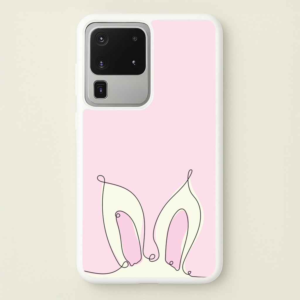 Outline Bunny Ears - Easter Phone Case for Galaxy S20 Ultra