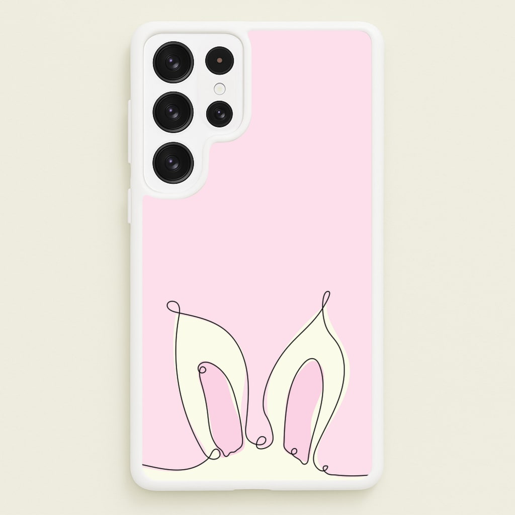 Outline Bunny Ears - Easter Phone Case for Galaxy S22 Ultra