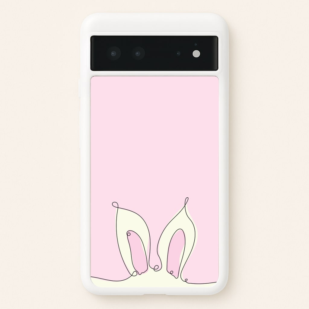Outline Bunny Ears - Easter Phone Case for Google Pixel 6