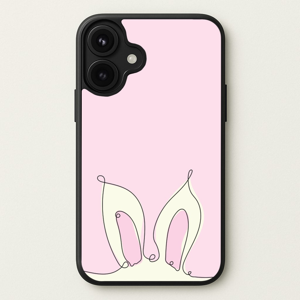 Outline Bunny Ears Phone Case for iPhone 17