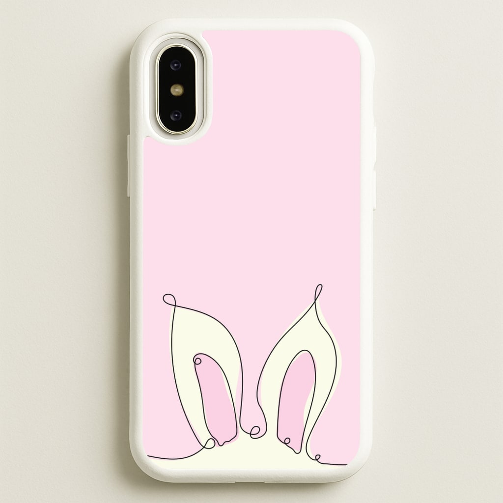 Outline Bunny Ears - Easter Phone Case for iPhone X / XS